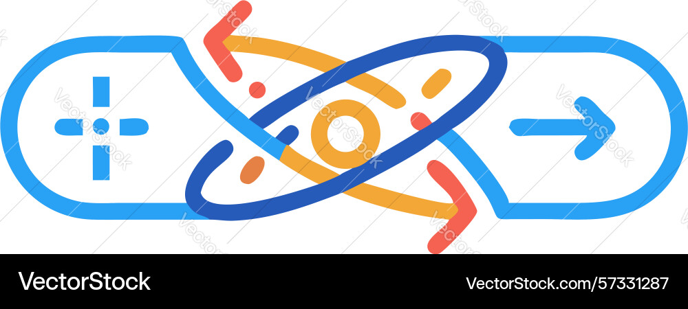 Digital exchange and interaction network concept vector image
