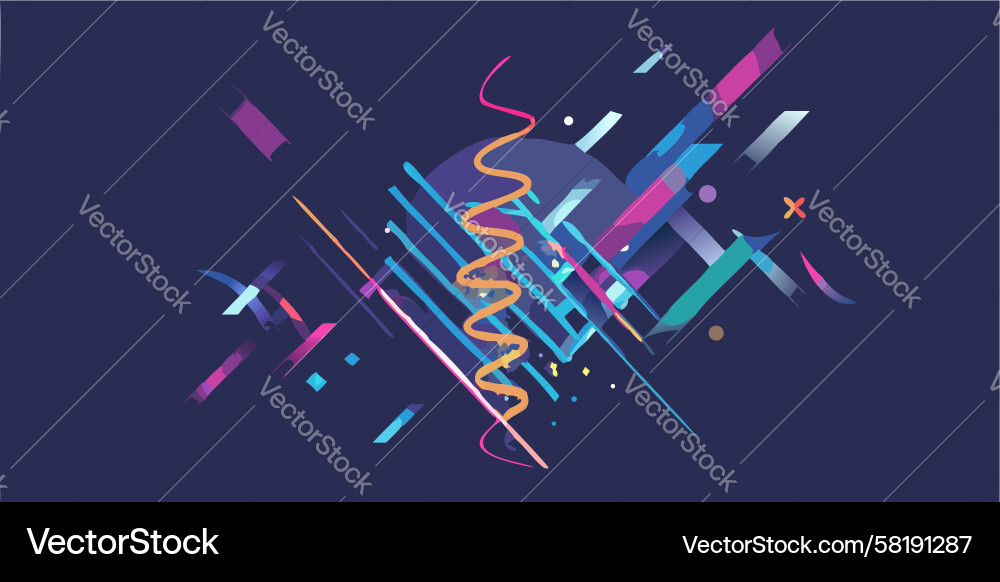 Dynamic Light Data Flow Vector Image