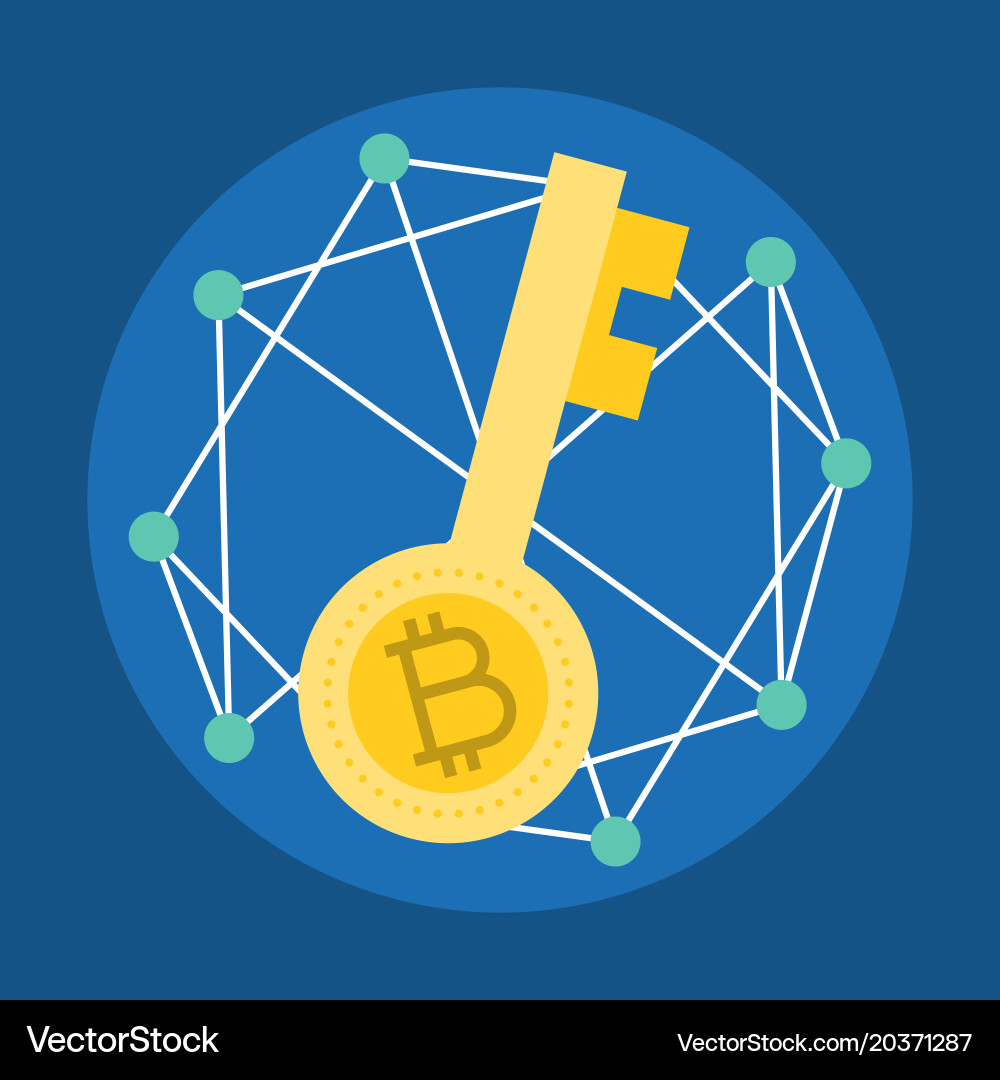 Encryption key cryptocurrency icon flat design – Royalty-Free Vector |  VectorStock