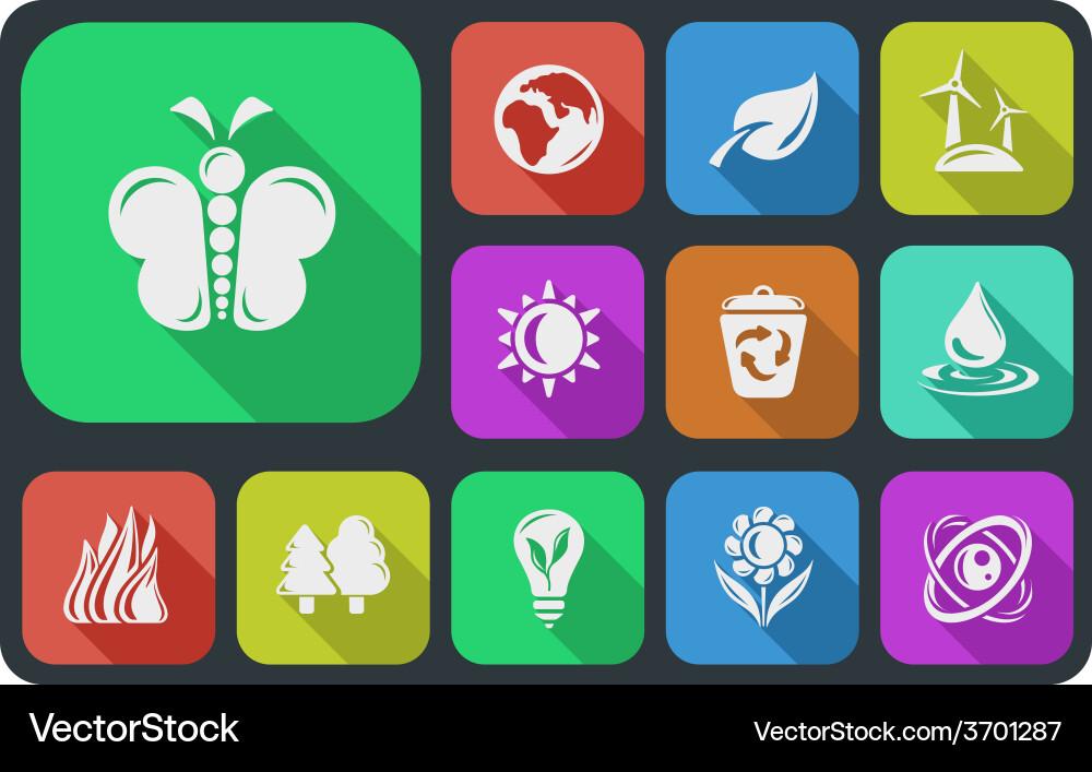 Environment buttons Vector Image
