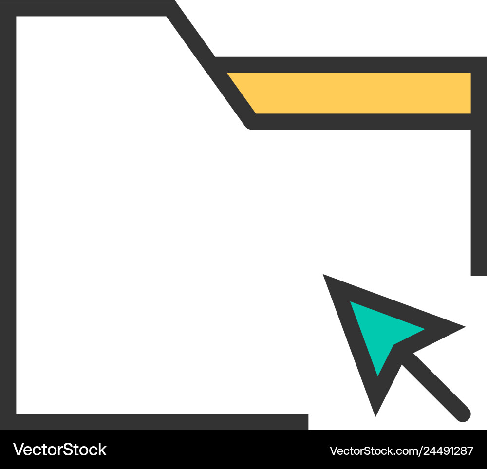 Folder icon design interaction Folder icon design interaction Vector Image