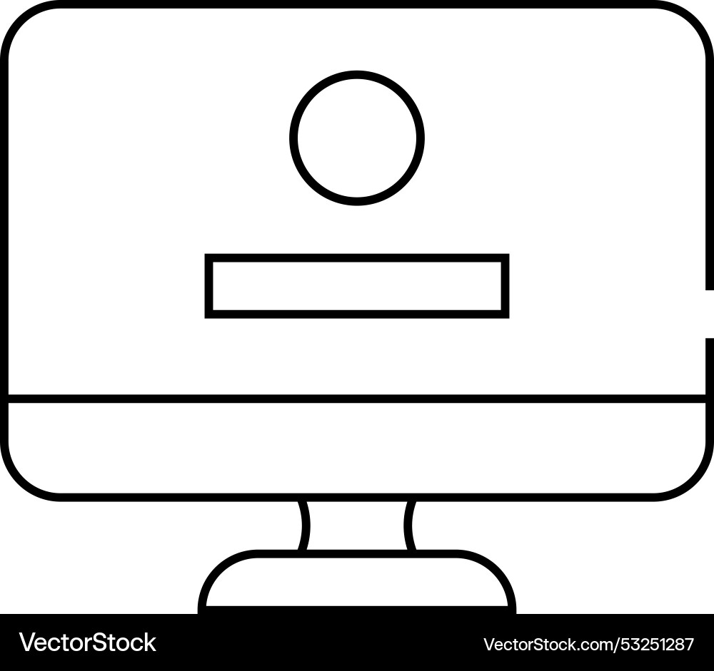 Game operating system line icon Game operating system line icon vector image