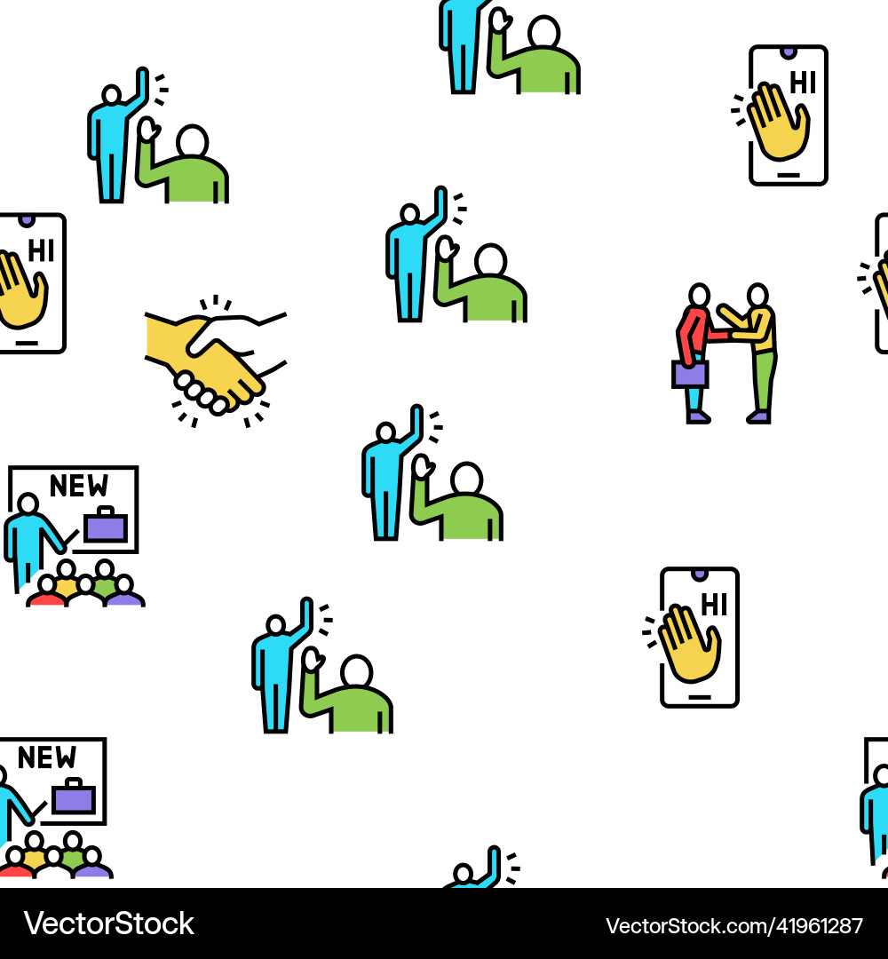 Introduction speech seamless pattern Introduction speech seamless pattern Vector Image