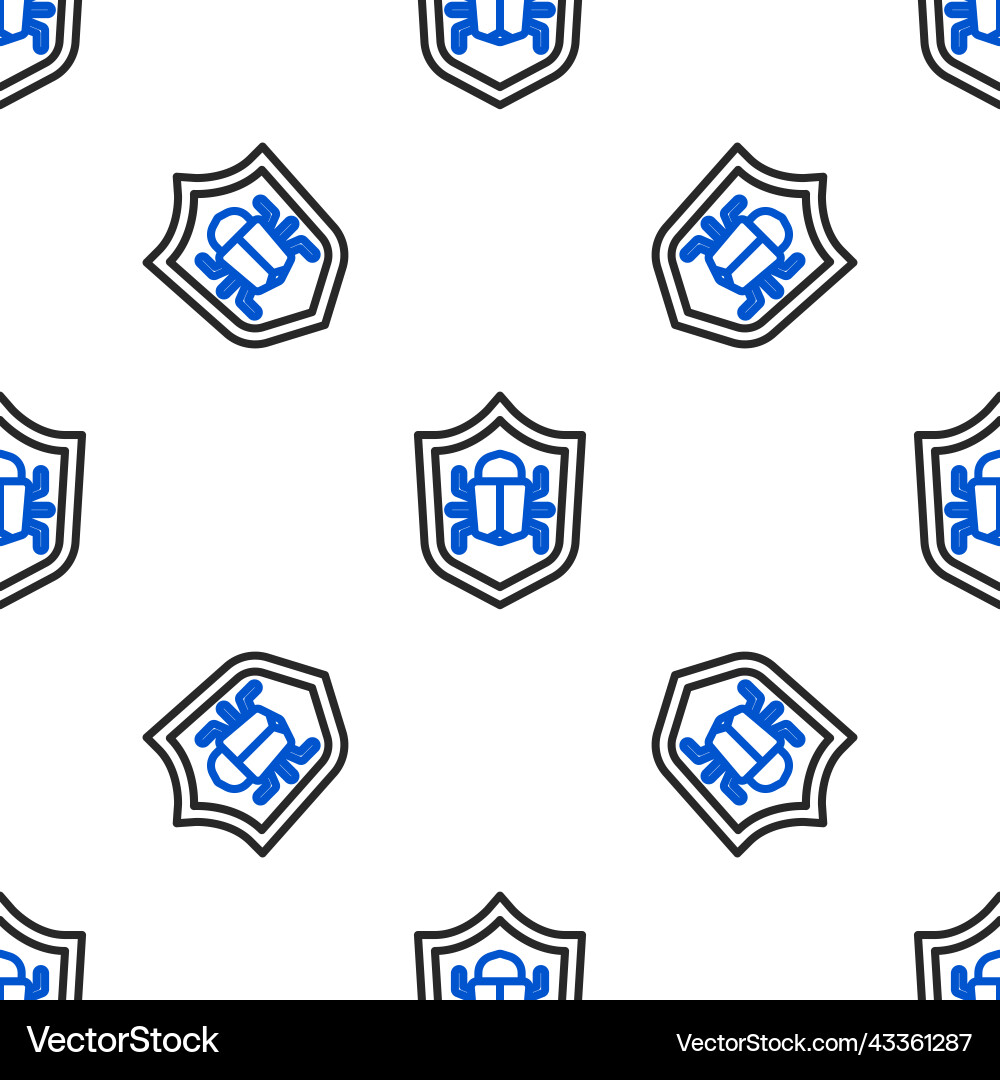Line system bug concept icon isolated seamless Line system bug concept icon isolated seamless vector image
