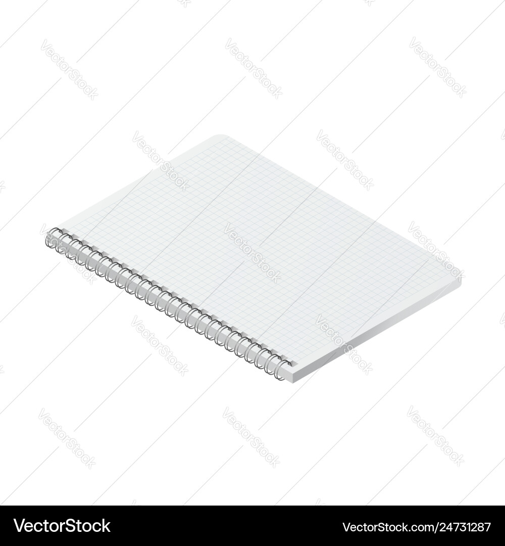 Notebook cell with spiral Notebook cell with spiral vector image