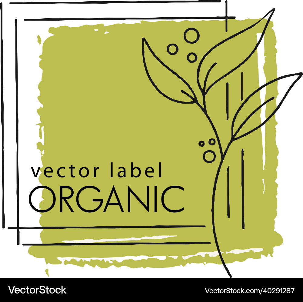 Organic and natural product eco friendly label Organic and natural product eco friendly label vector image