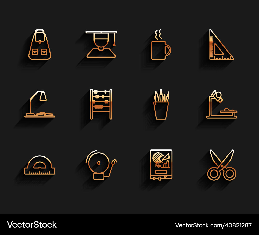 Set line protractor grid for measuring degrees Vector Image