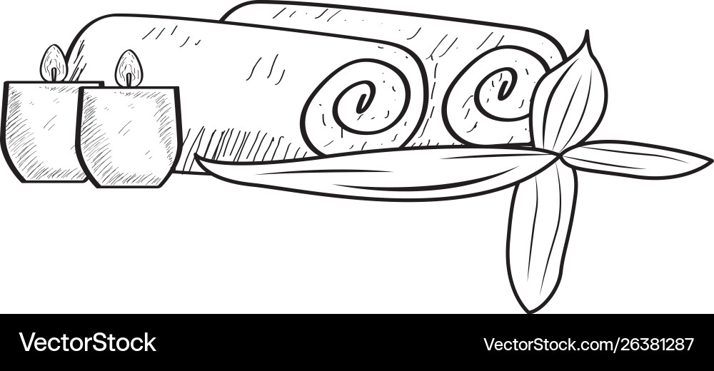 Sketch spa objects Vector Image