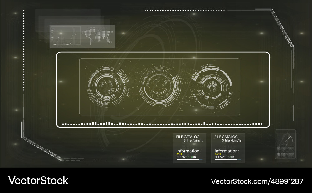 Tech hud circular diagrams Tech hud circular diagrams vector image