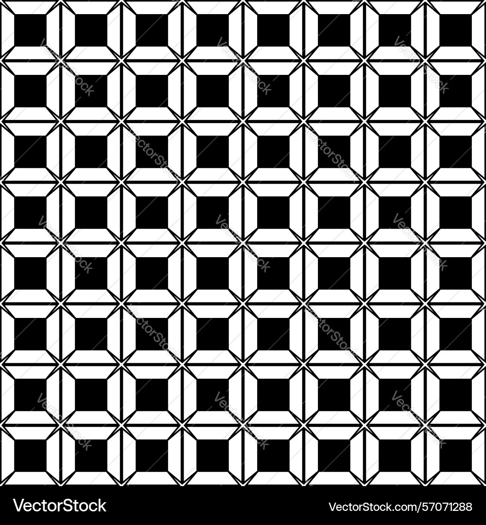 A striking pattern of squares and lines vector image