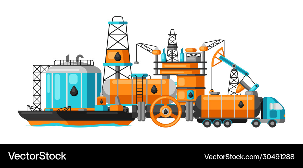 Background design with oil and petrol icons Background design with oil and petrol icons vector image