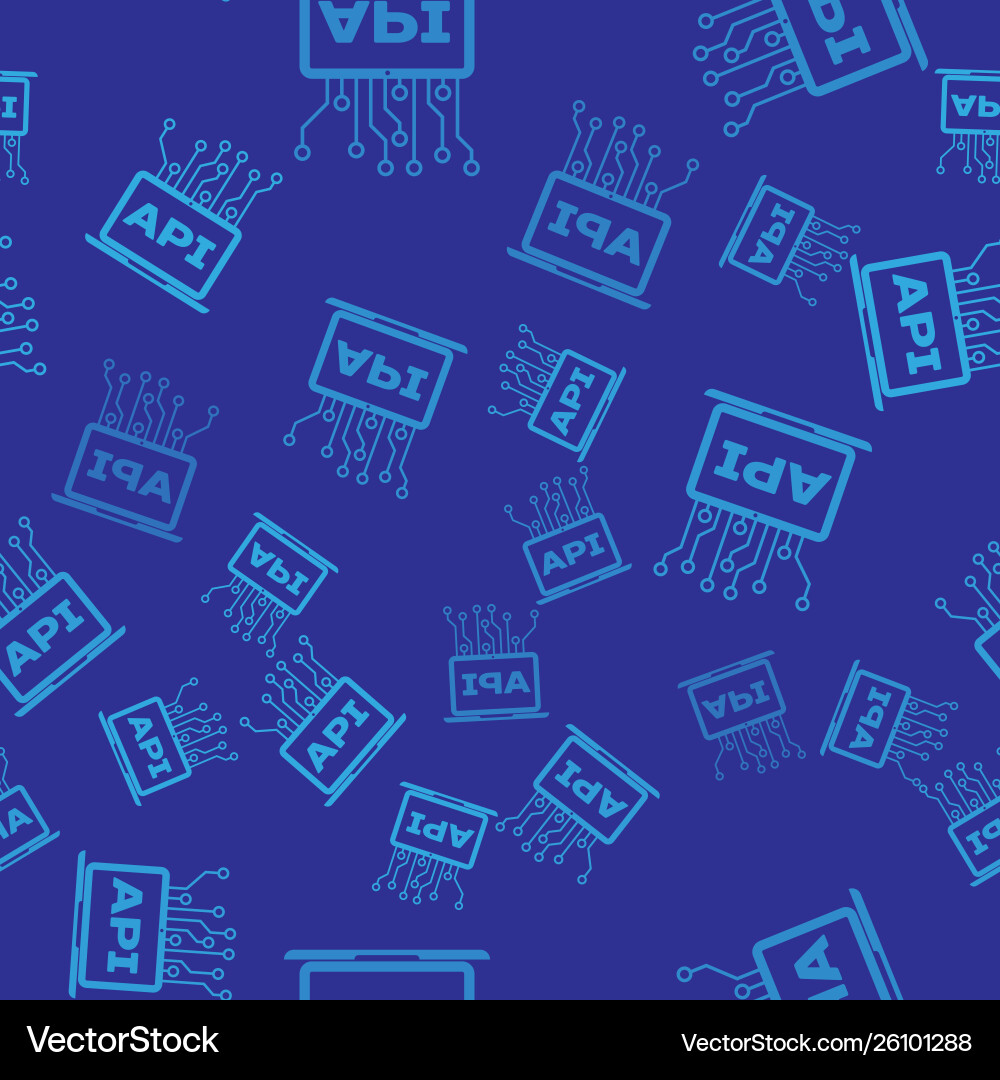 Blue computer api interface icon isolated Blue computer api interface icon isolated vector image