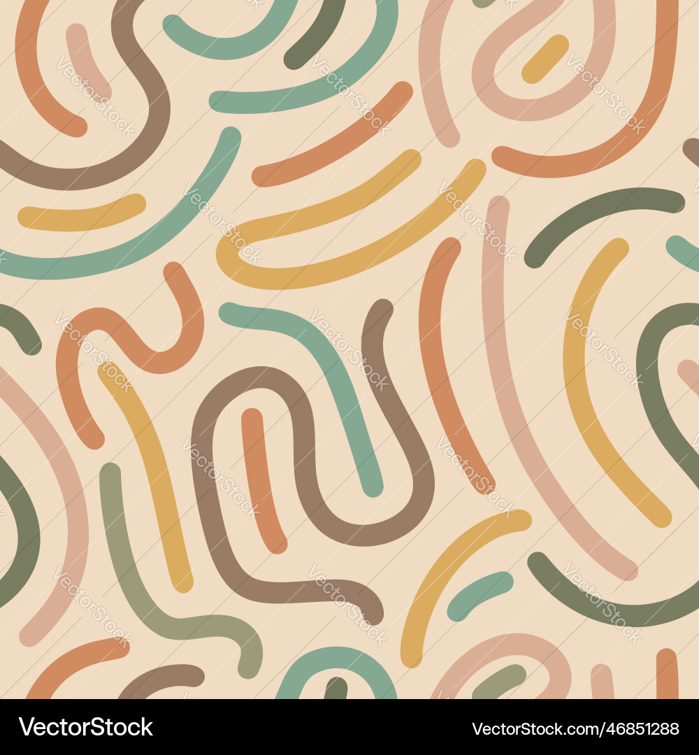Boho lines abstract seamless pattern Boho lines abstract seamless pattern Vector Image