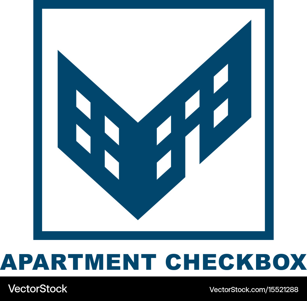 Checkbox in the form of a building Vector Image