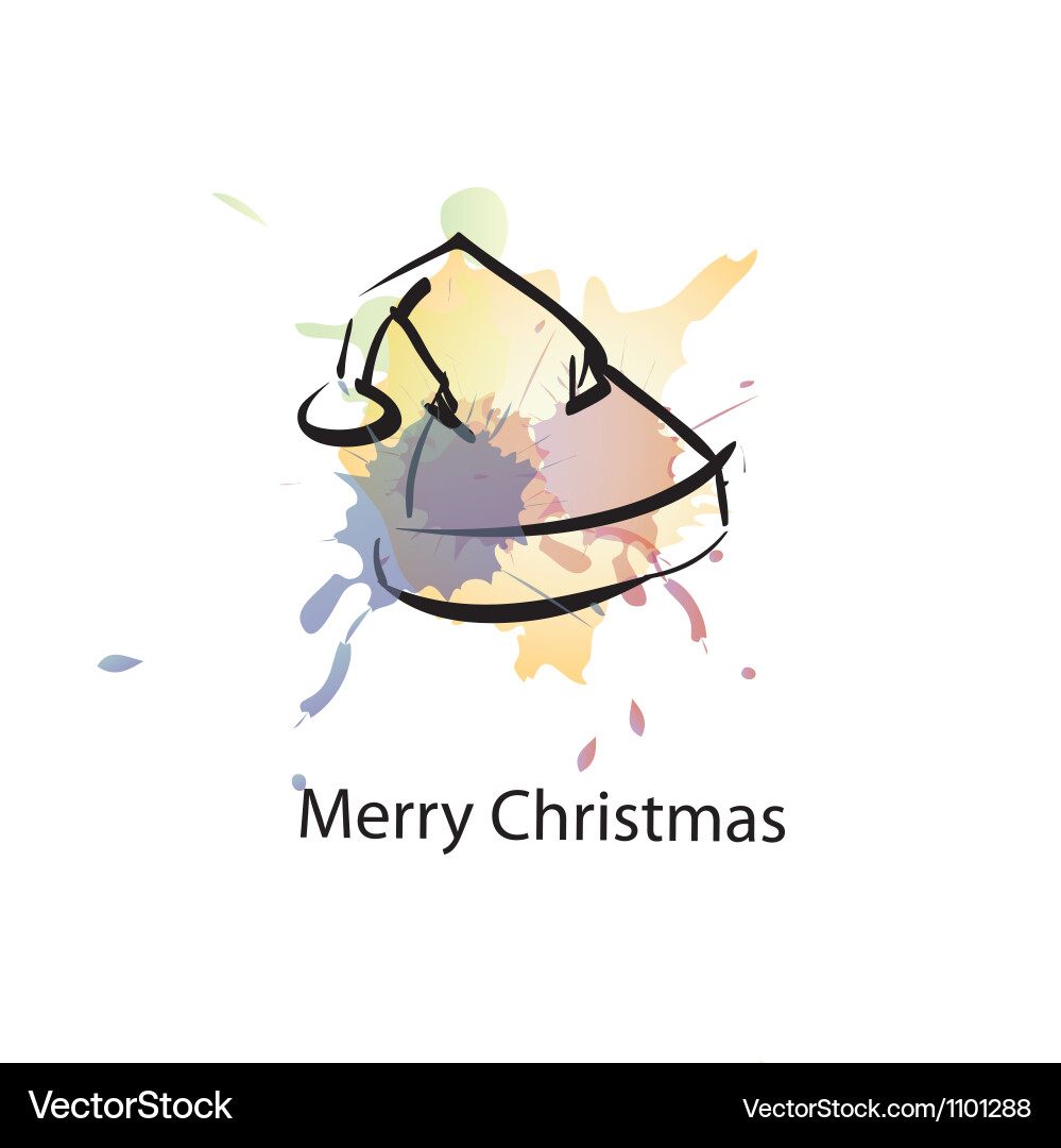 Christmas object with sample text Vector Image