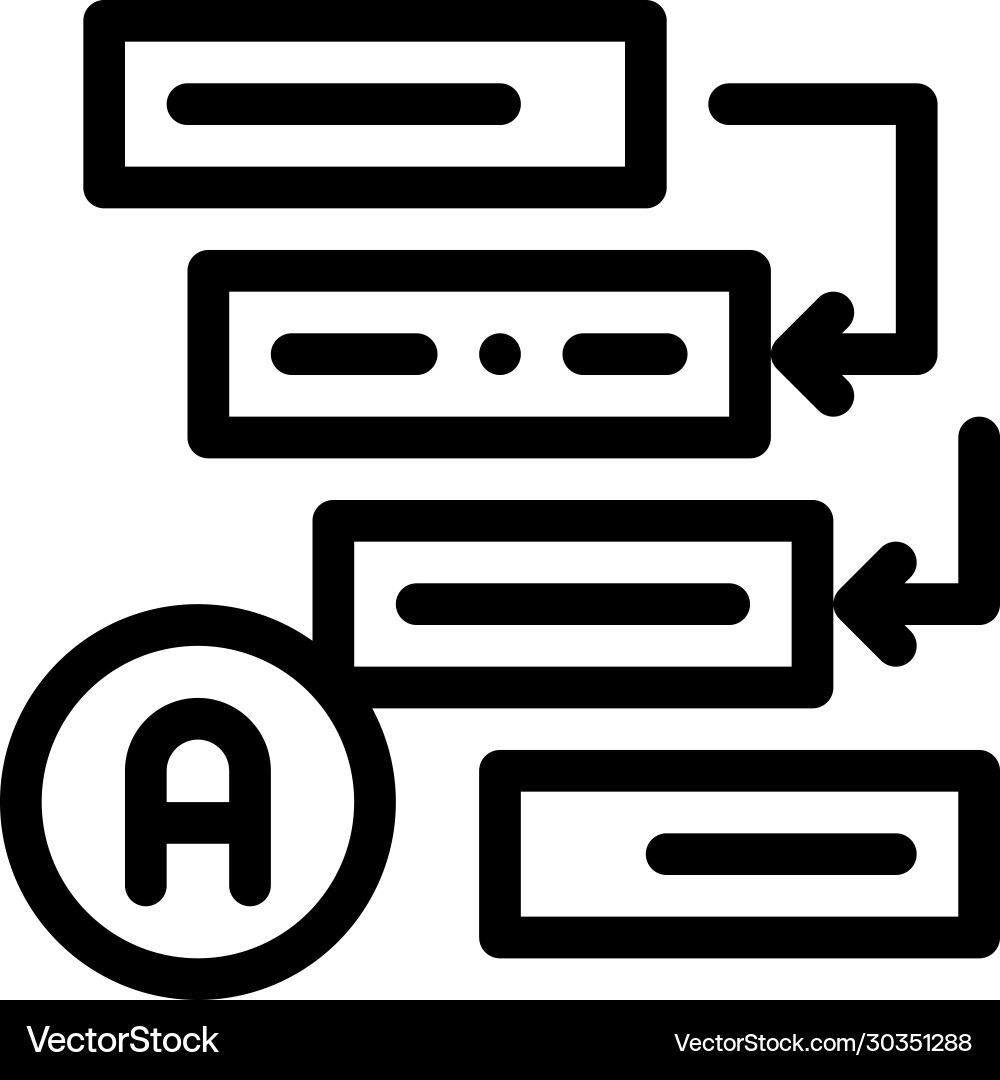 Graphical automatic algorithm icon outline Graphical automatic algorithm icon outline vector image