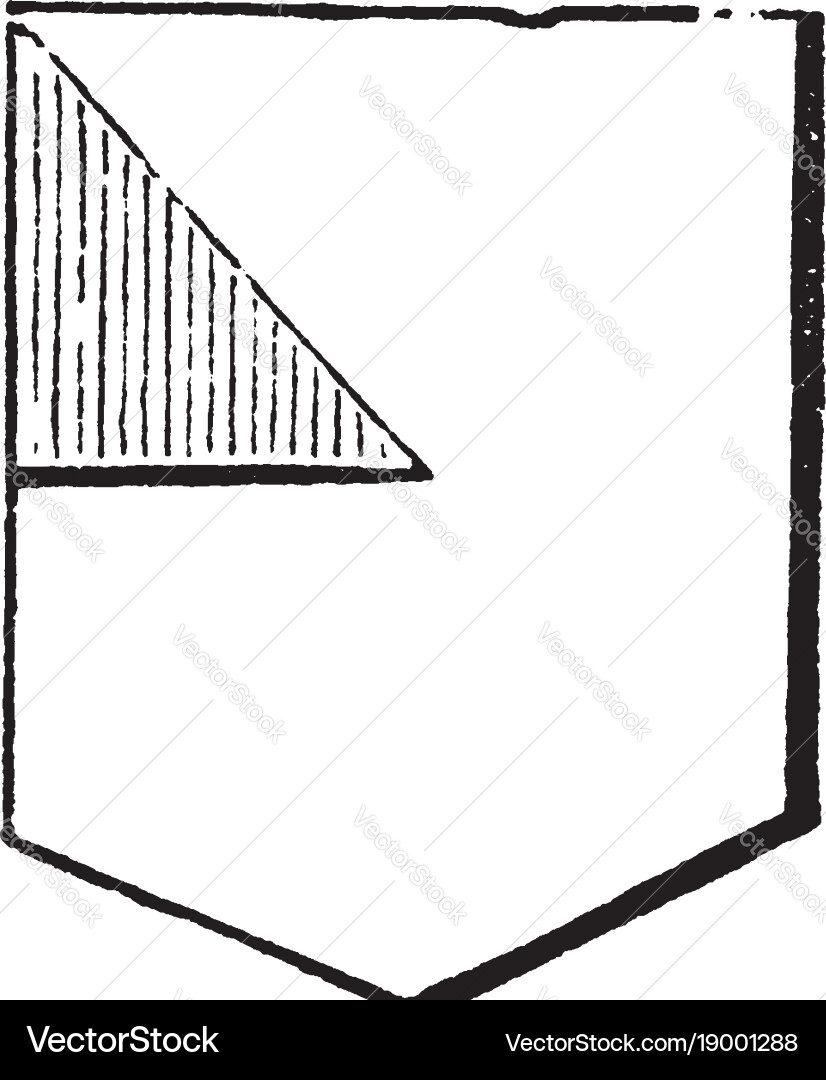 Gyron is a triangular figure formed by two lines Vector Image