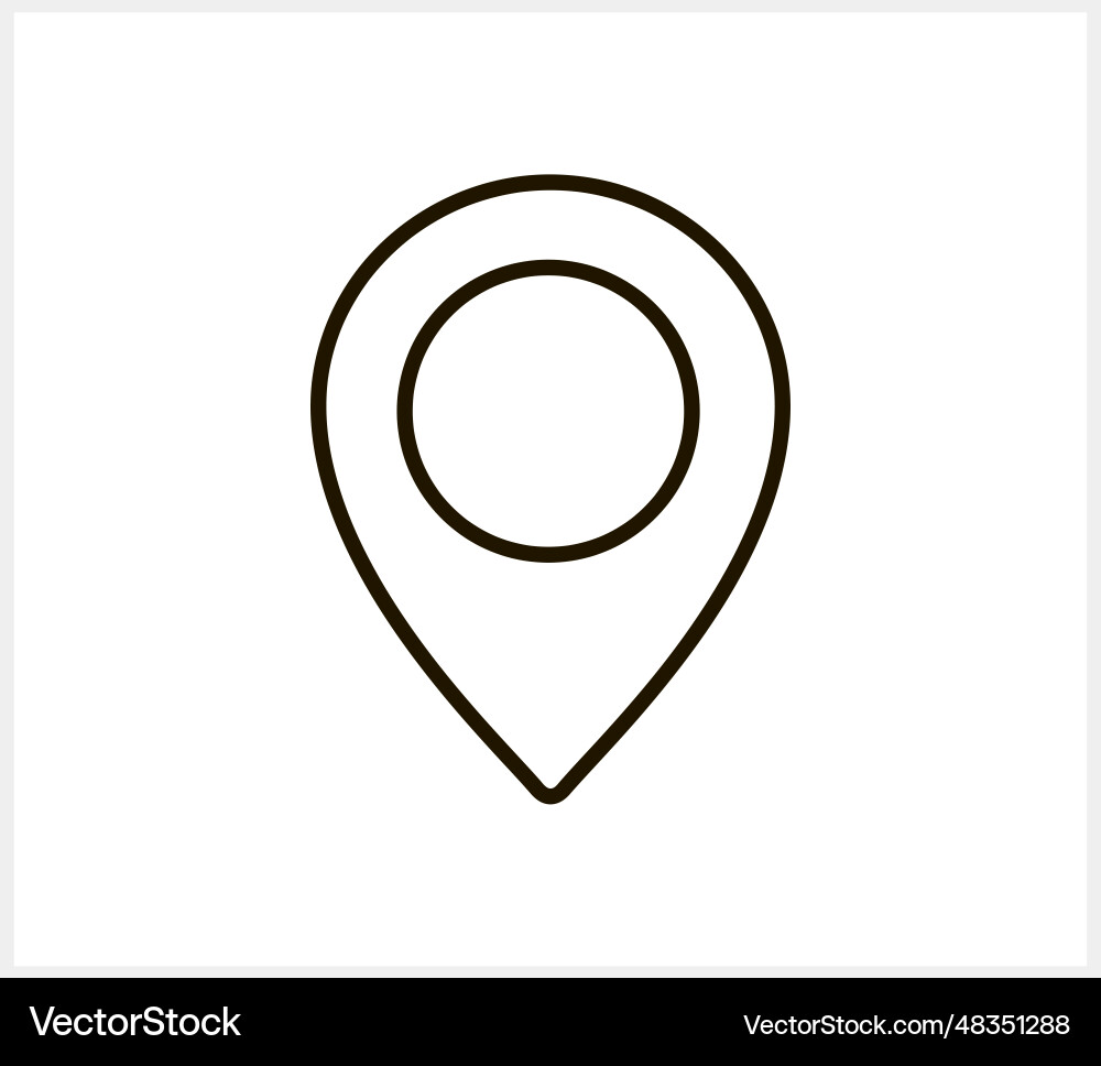 Map pointer icon isolated gps location symbol Map pointer icon isolated gps location symbol vector image