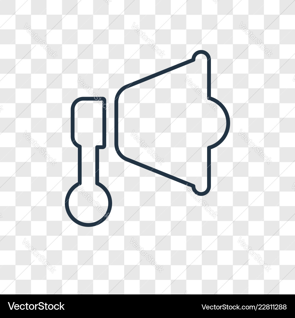 Megaphone concept linear icon isolated Vector Image