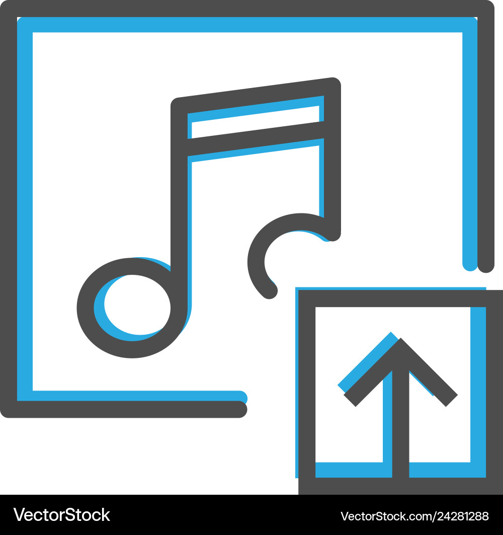 Music player icon design interaction line Music player icon design interaction line vector image