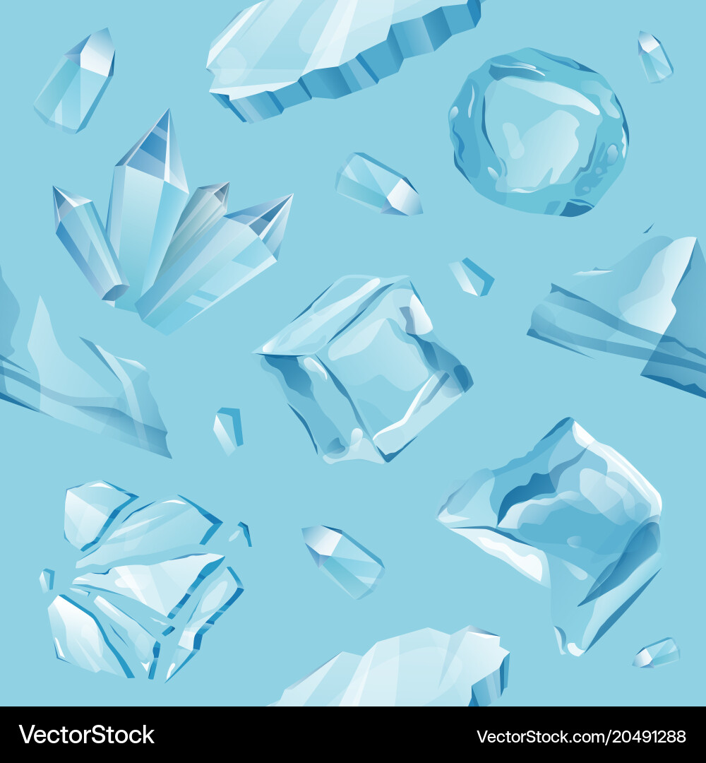 Pattern with ice elements Vector Image