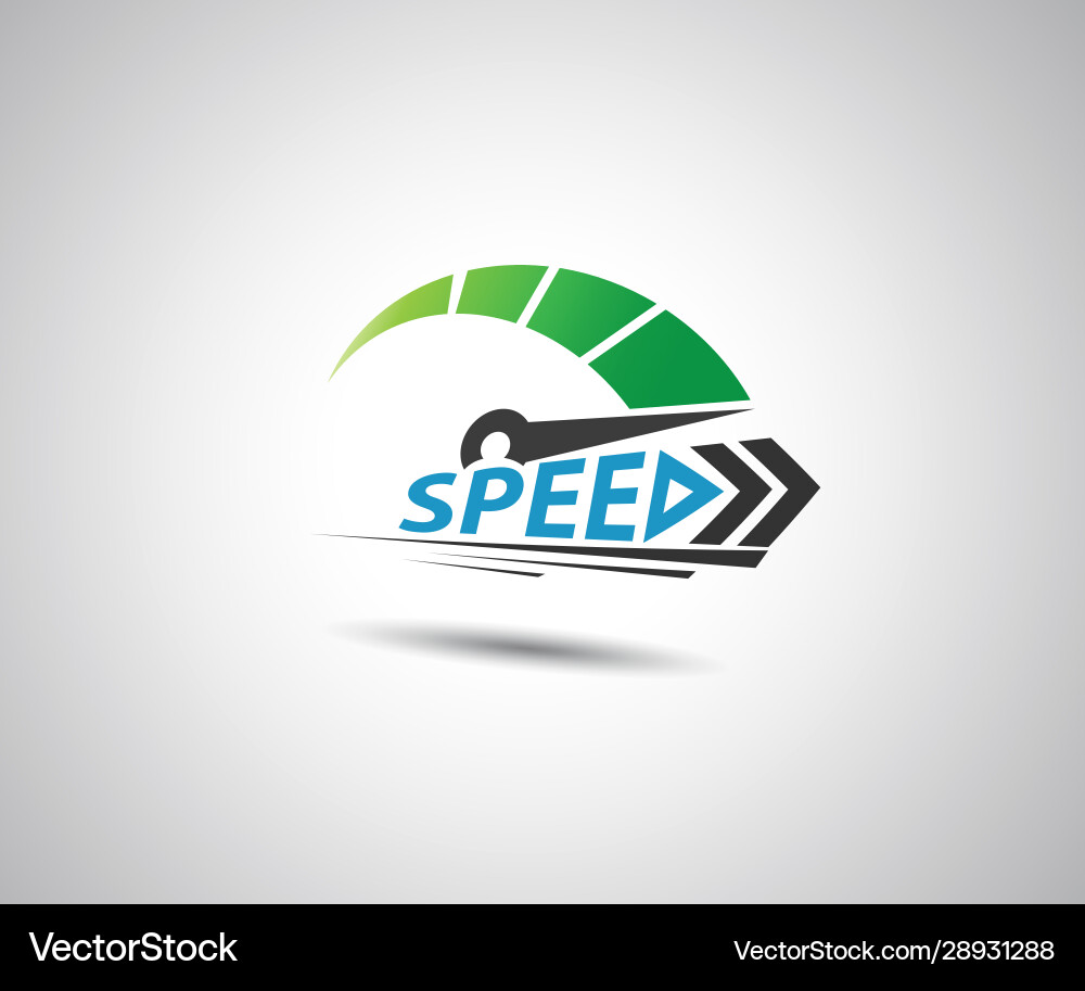Speed logo racing event with main elements Speed logo racing event with main elements vector image