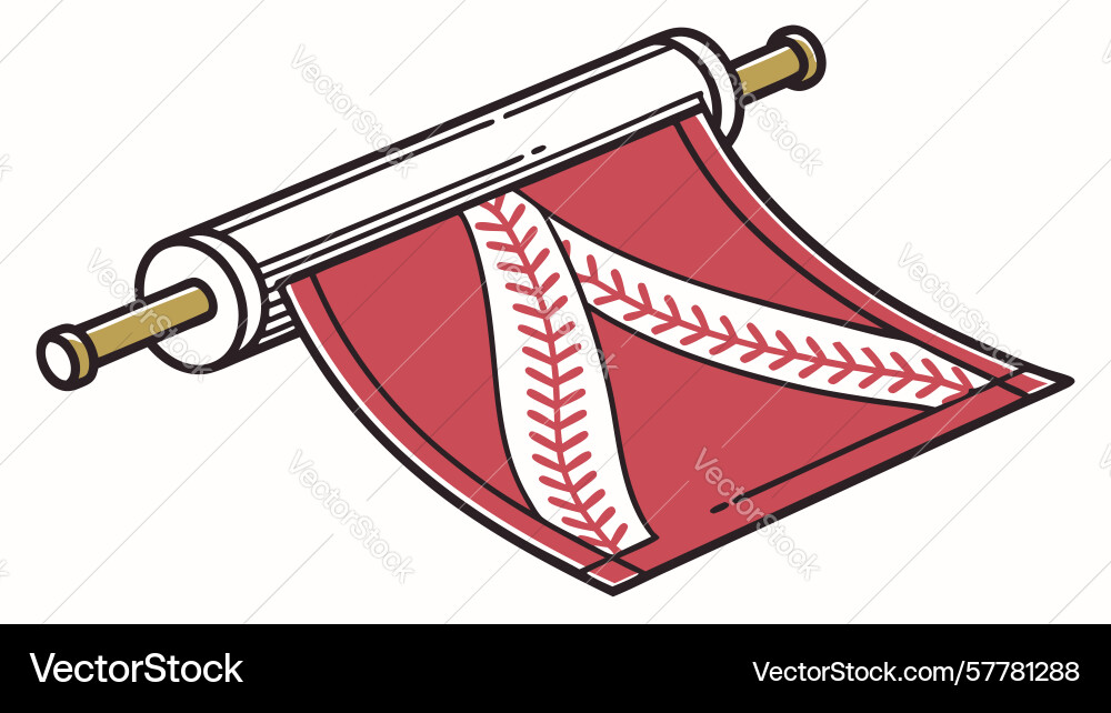 Stylized unrolled scroll with ornate design Vector Image