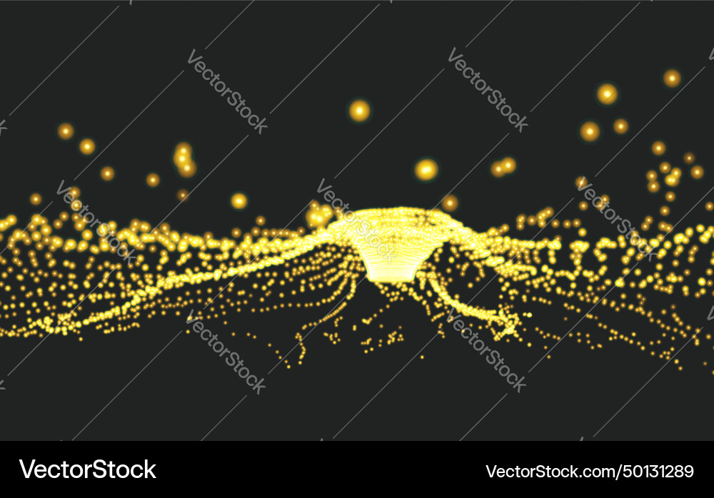 Array with dynamic particles 3d technology style Array with dynamic particles 3d technology style vector image