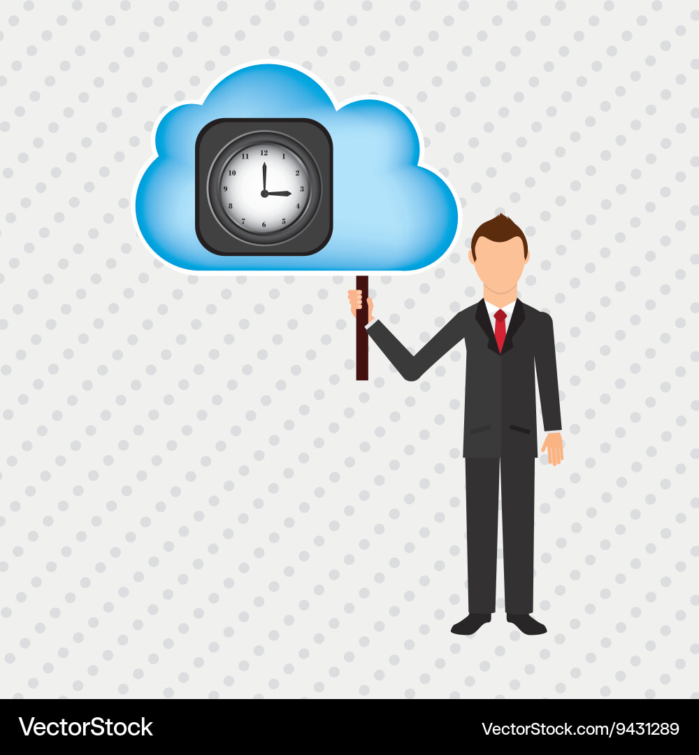 Cloud computing design vector image