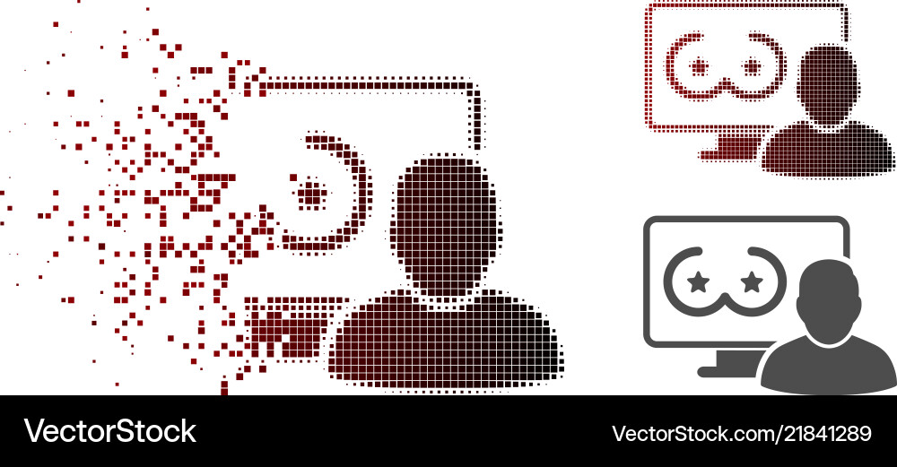 Decomposed pixel halftone online erotics censored Vector Image