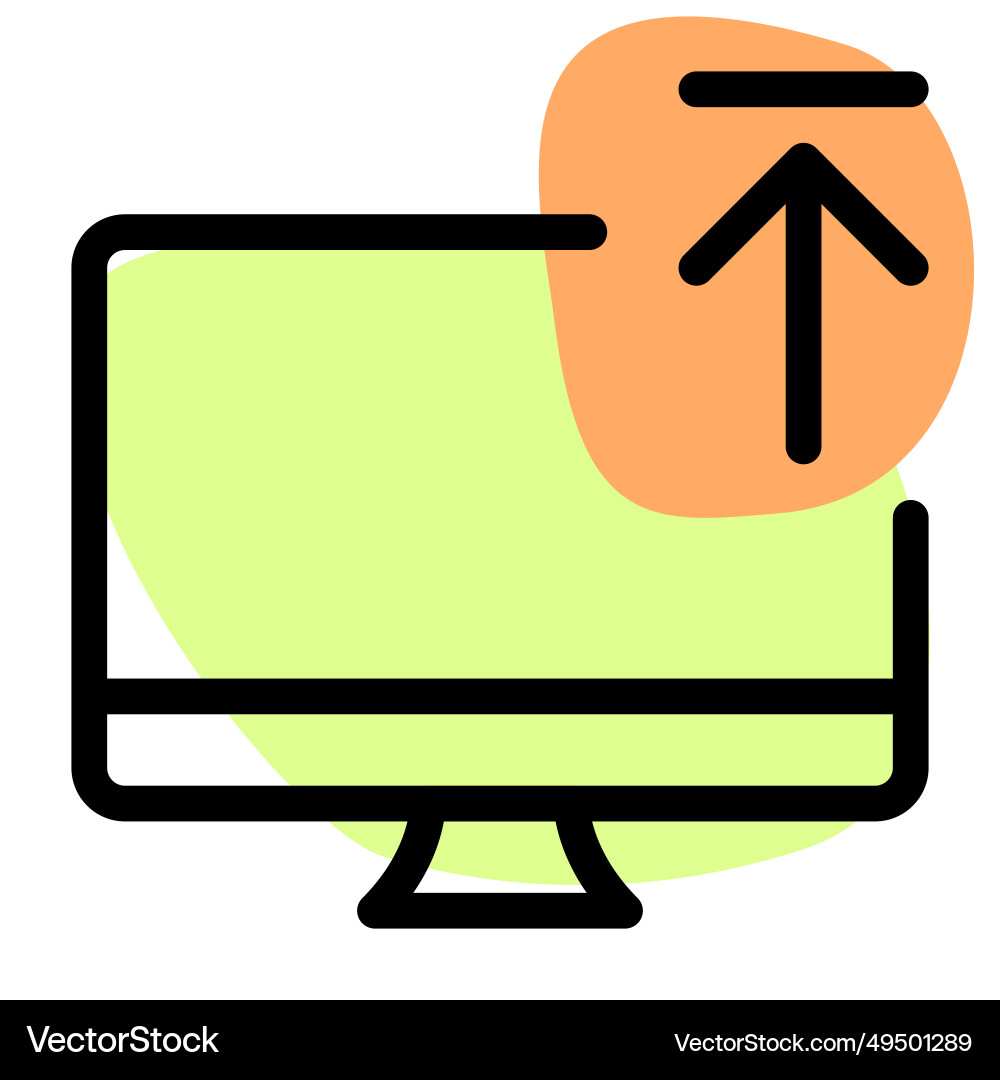 File transfer from a computer to web storage vector image