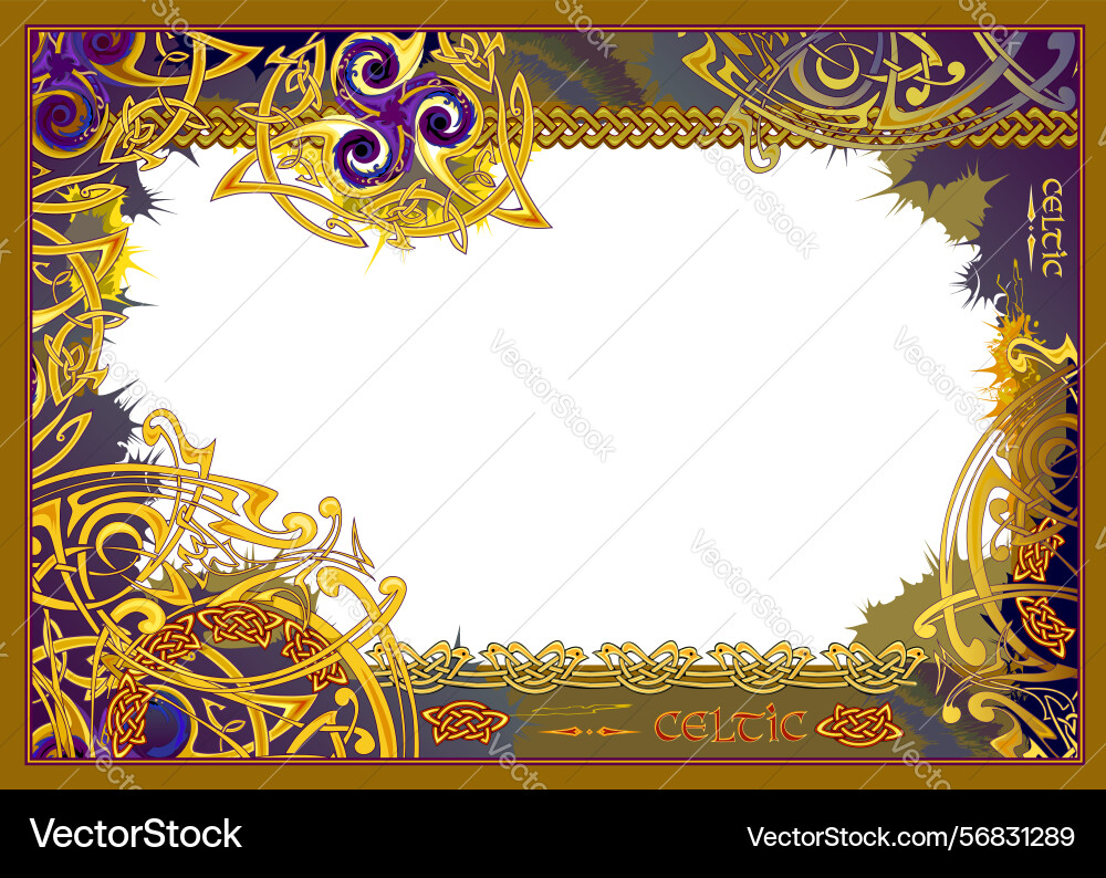 Frame with celtic knot pattern nordic triple Frame with celtic knot pattern nordic triple vector image