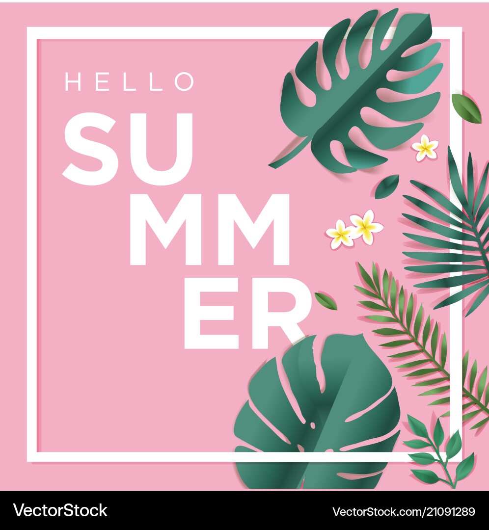 Hello summer Royalty Free Vector Image - VectorStock