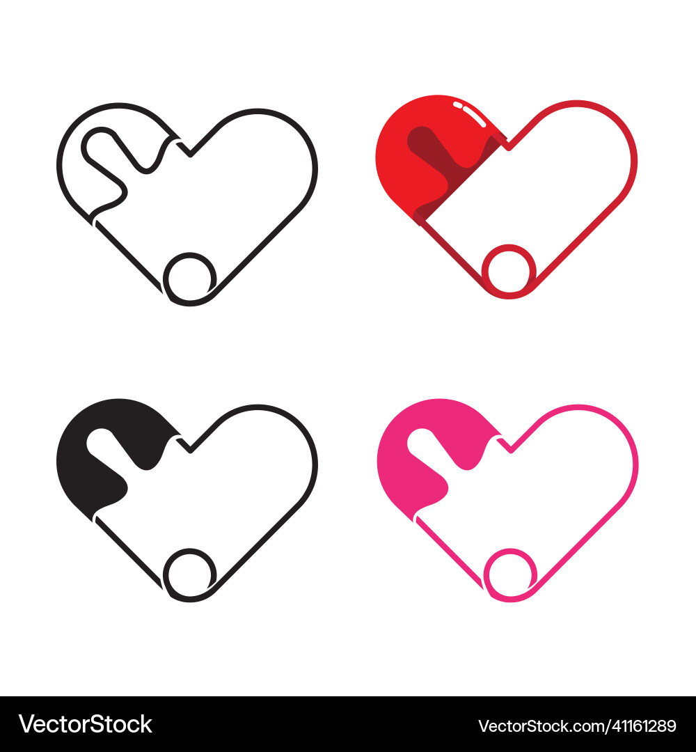 Icon-Set eines Herzstift-Bildzeichen-Amp-Symbol Icon-Set eines Herzstift-Bildzeichen-Amp-Symbol vektorbild