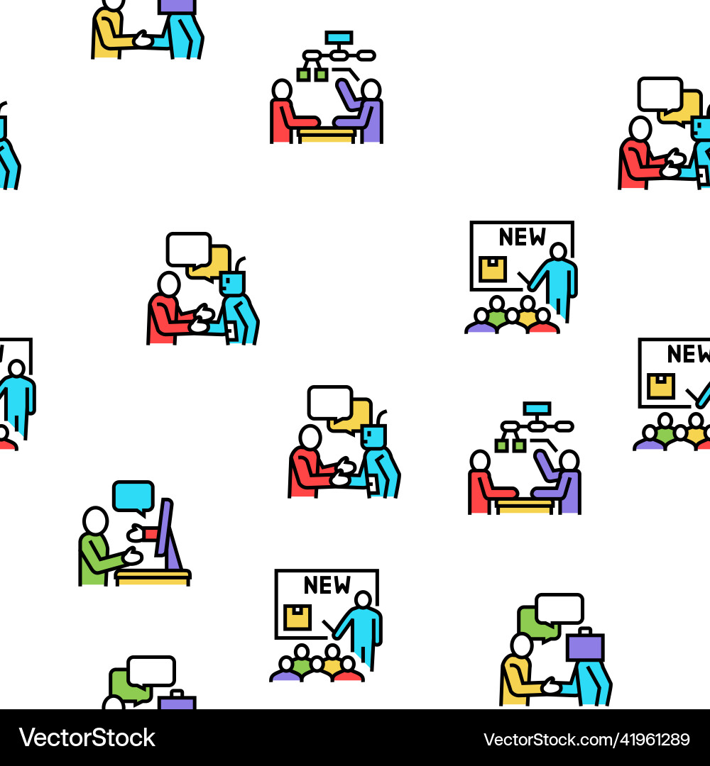 Introduction speech seamless pattern Introduction speech seamless pattern Vector Image