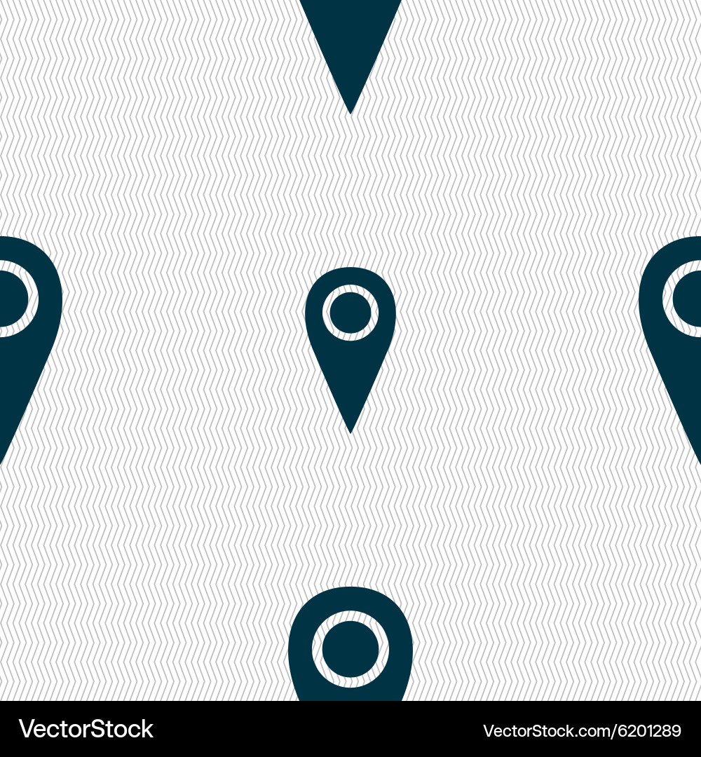 Map pointer icon sign seamless abstract background Vector Image
