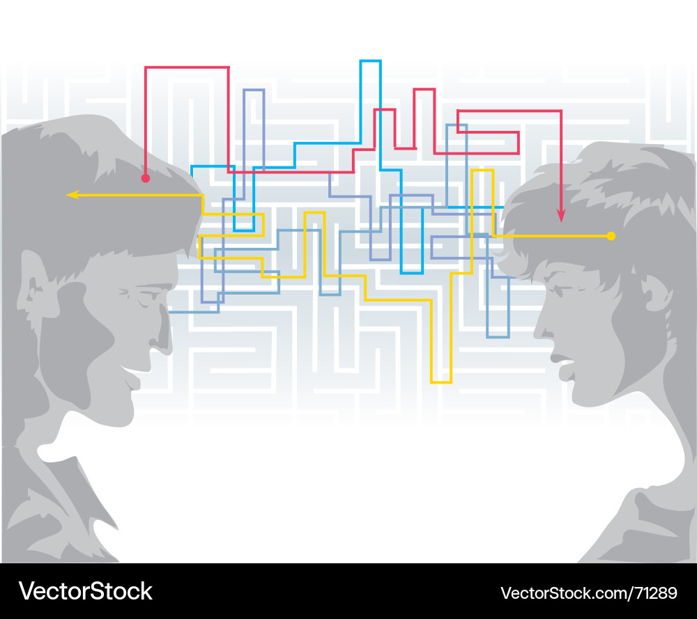 People Connecting: Dialogue and Understanding Vector Image