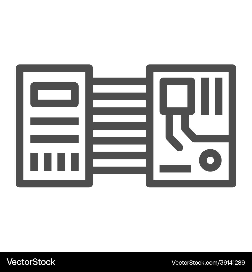 Printed circuit board layout microchip contacts Vector Image