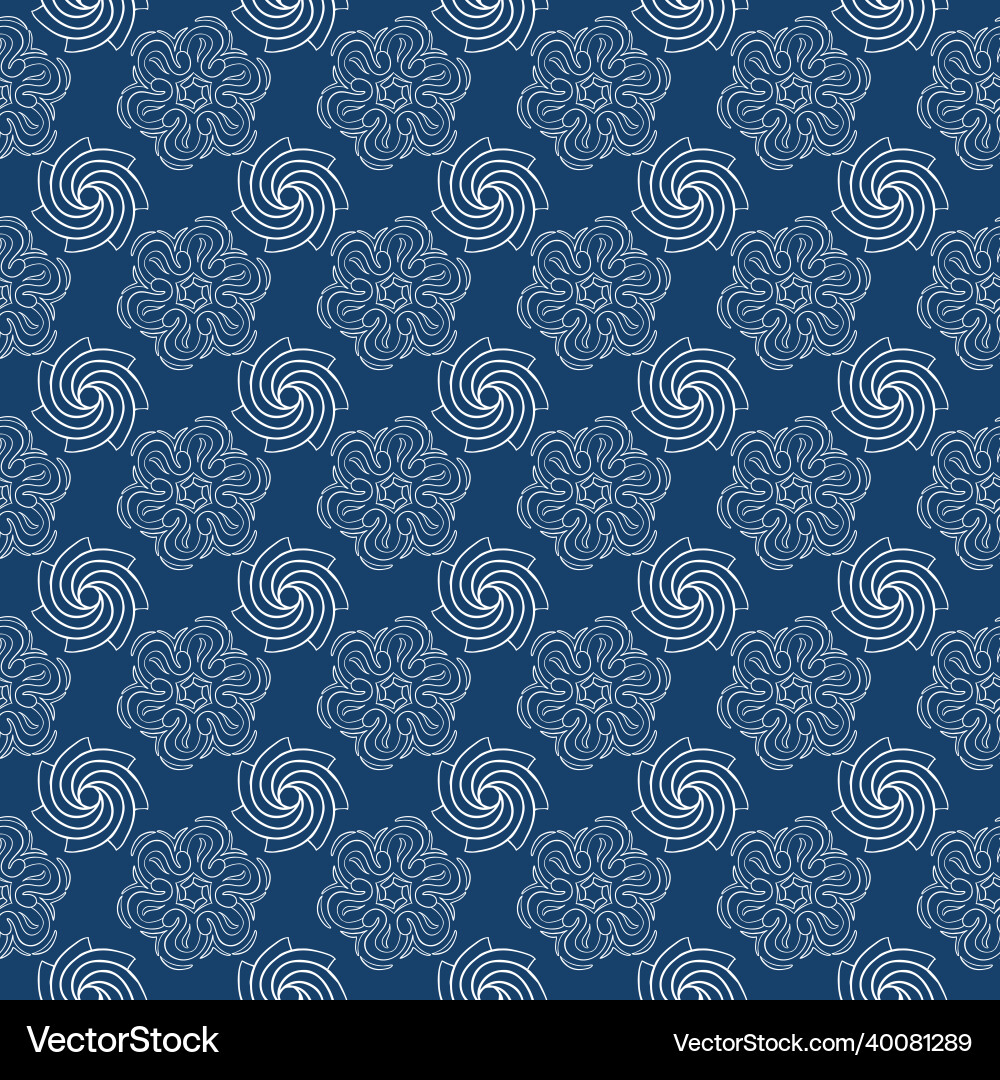 Seamless pattern of different abstract round Vector Image