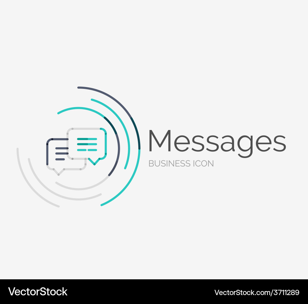 Thin line neat design logo messages concept Vector Image