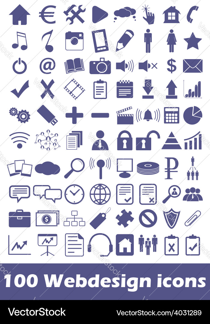 Webdesign flat icons set Vector Image