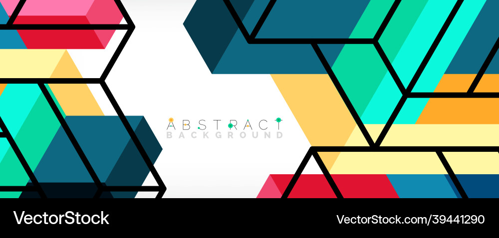 Abstract background 3d cubes cubic elements vector image