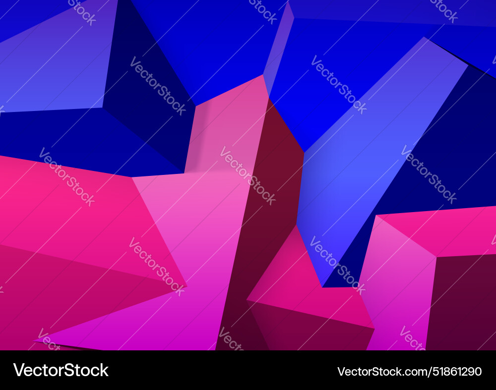 Abstract background with realistic colorful cubes vector image