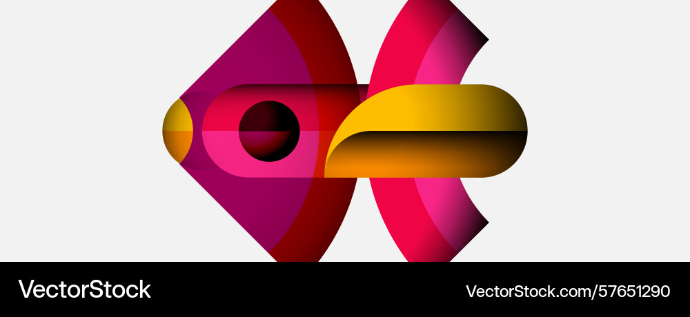 Abstract design features overlapping colorful Vector Image