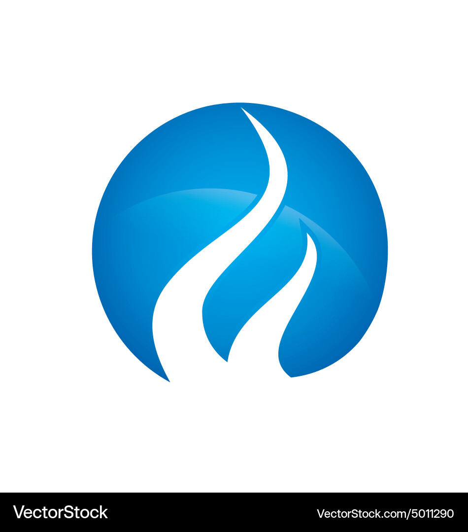 Abstract Flame Gas Logo Vector Image