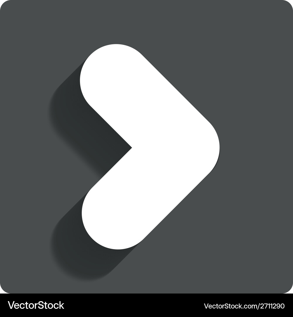 Arrow sign icon next button navigation symbol vector image