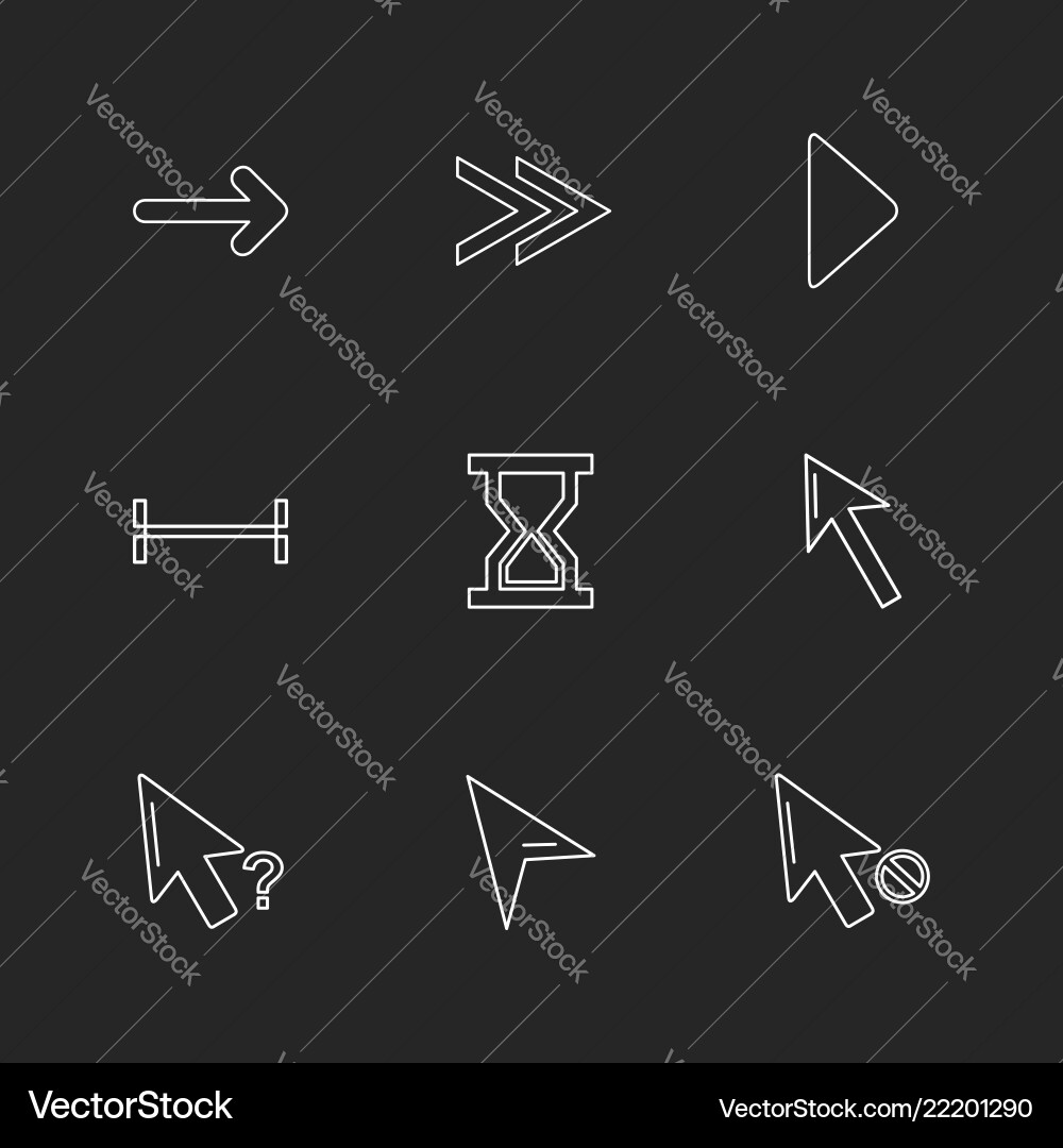 Arrows directions pointer arrow eps icons set vector image