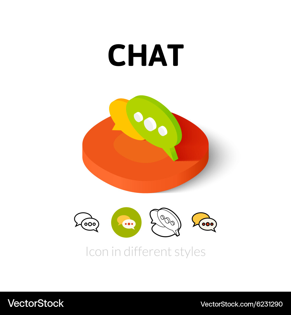 Chat icon in different style Vector Image