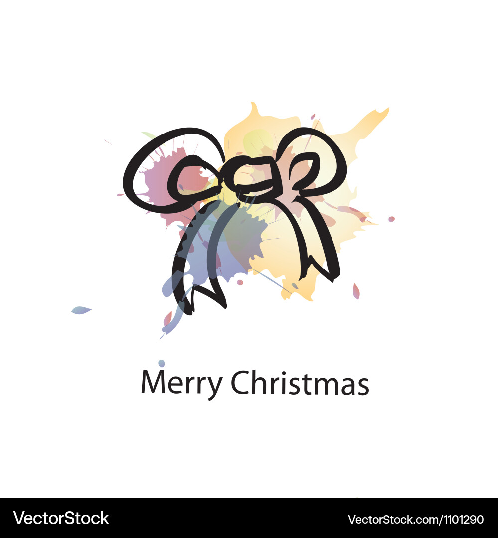 Christmas object with sample text Vector Image