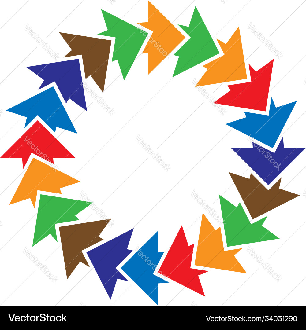 Cycle and cyclical arrows circular concentric Cycle and cyclical arrows circular concentric vector image